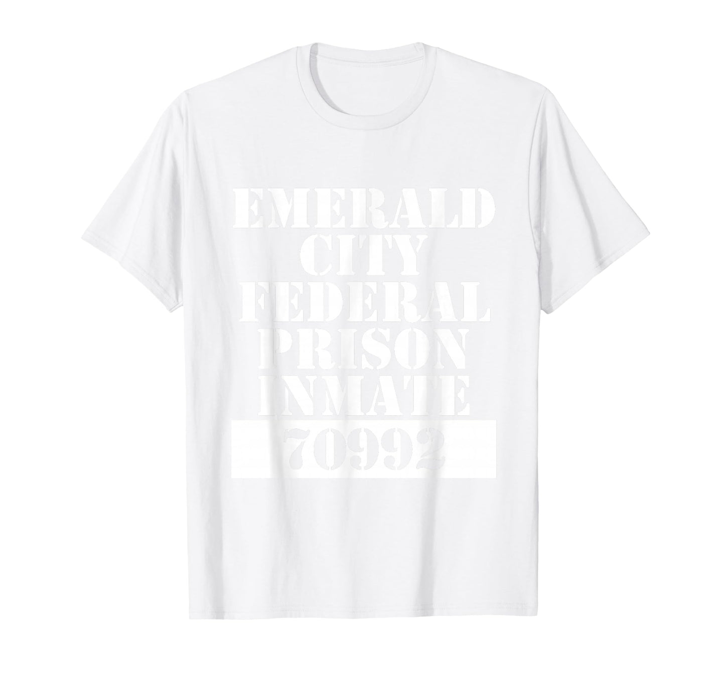 Wizard of Oz Emerald City Inmate Prisoner Costume Halloween T-Shirt