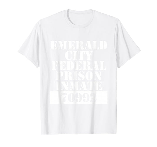 Wizard of Oz Emerald City Inmate Prisoner Costume Halloween T-Shirt