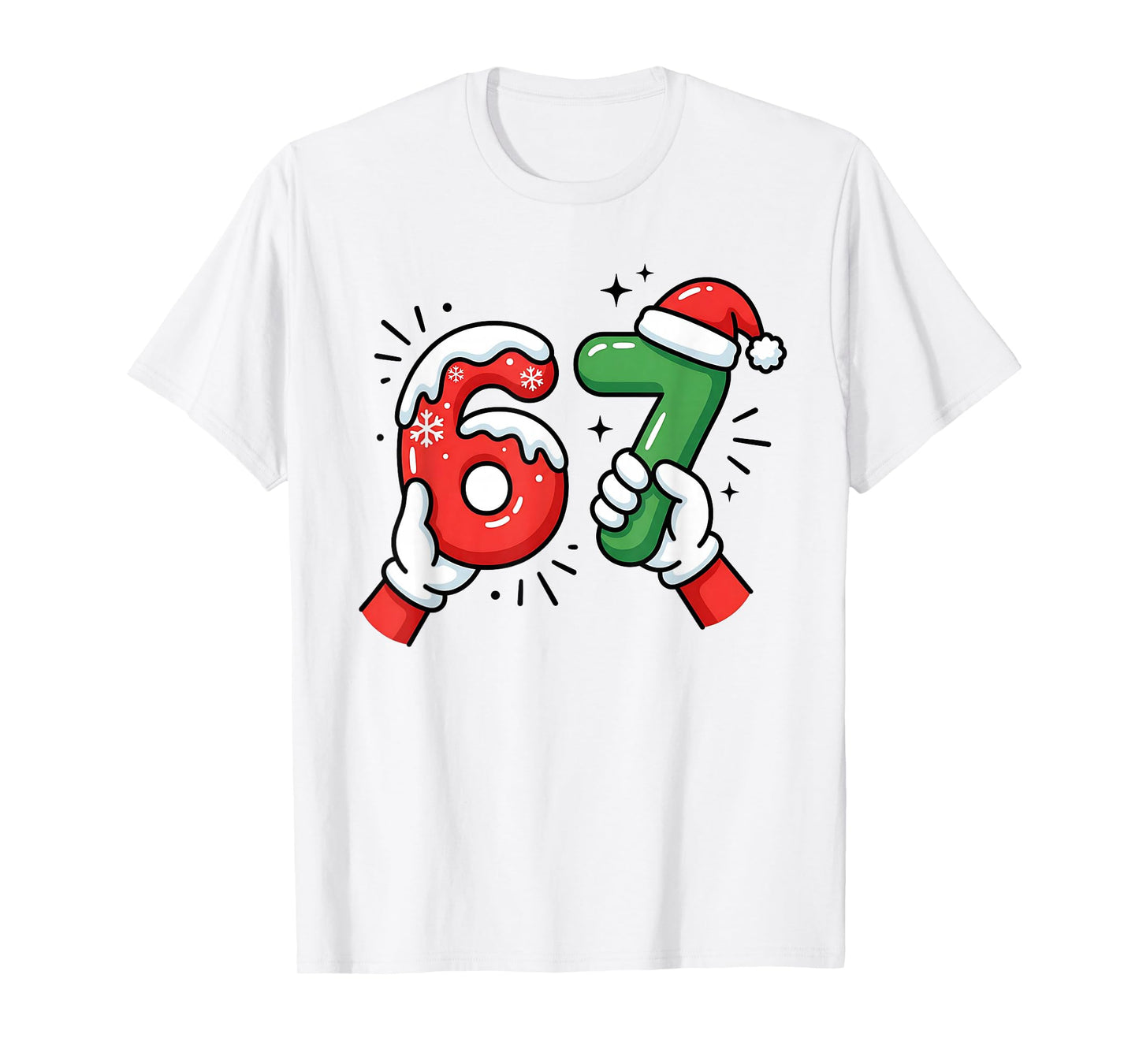 67 Six Seven Funny Christmas 6 7 Meme Xmas Men Women Kids T-Shirt