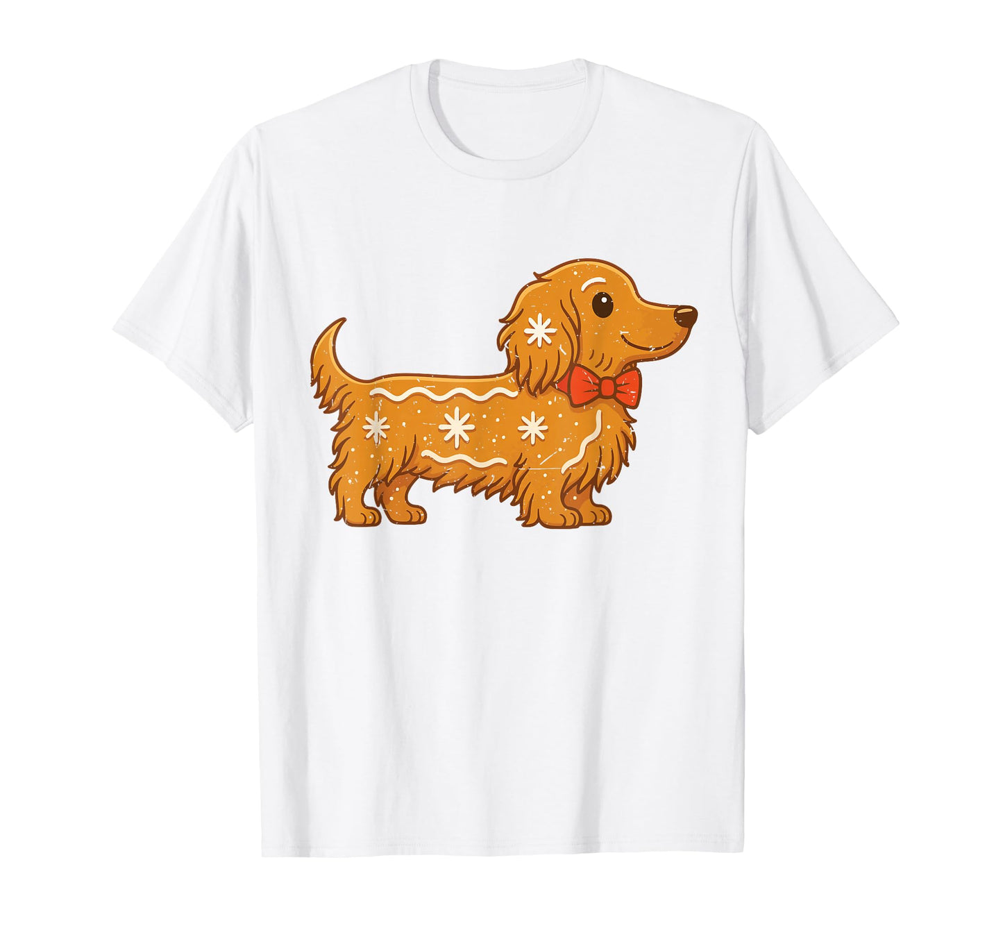 Gingerbread Long Hair Dachshund Christmas Pajama Toddler Boy T-Shirt