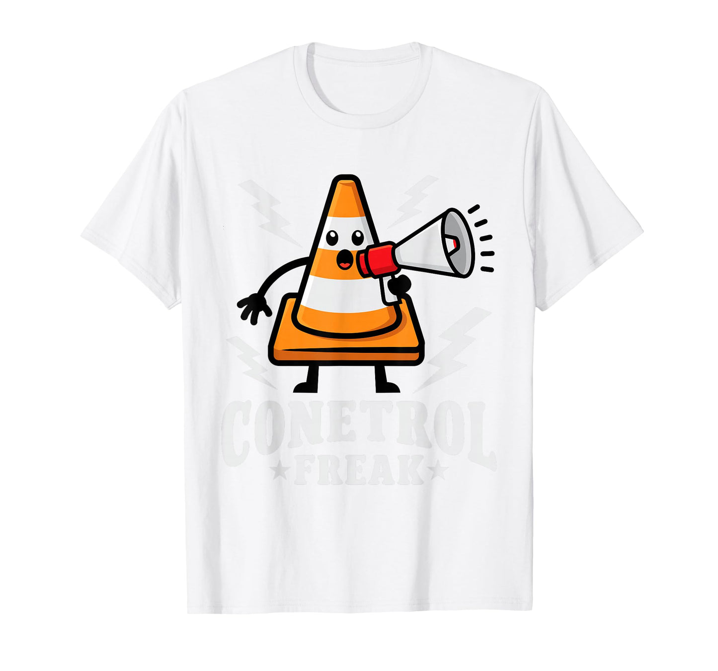 Funny Halloween Traffic Cone Conetrol Freak Highway Cones T-Shirt
