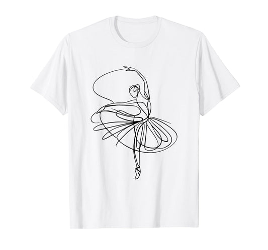 Ballet Dancer Dancing Ballerina Minimalist Dance Women Girls T-Shirt