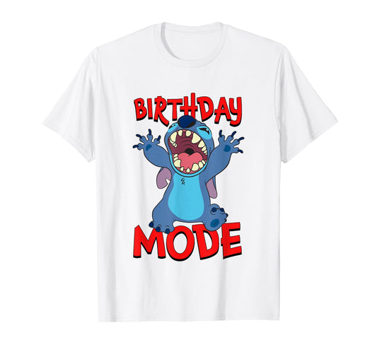 Disney Lilo & Stitch Birthday Mode Activated Stitch Logo T-Shirt