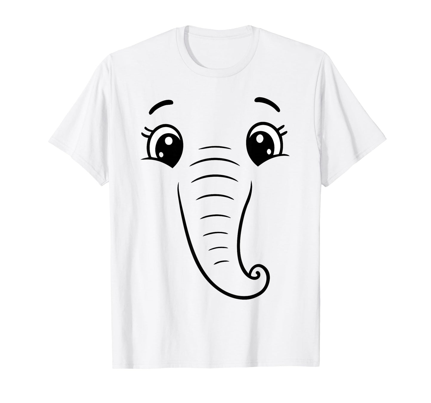 Elephant Shirt Adult Kids Men Women Elephant Face Costume T-Shirt