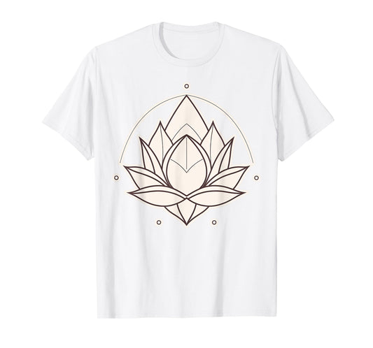 Spiritual Zen Lotus Flowers on simple Lotus Flower T-Shirt