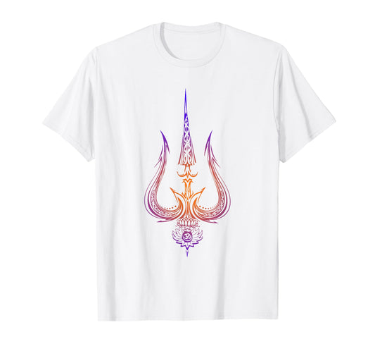 OM-Lord Shiva Divine Spear Trident Trishul T-Shirt