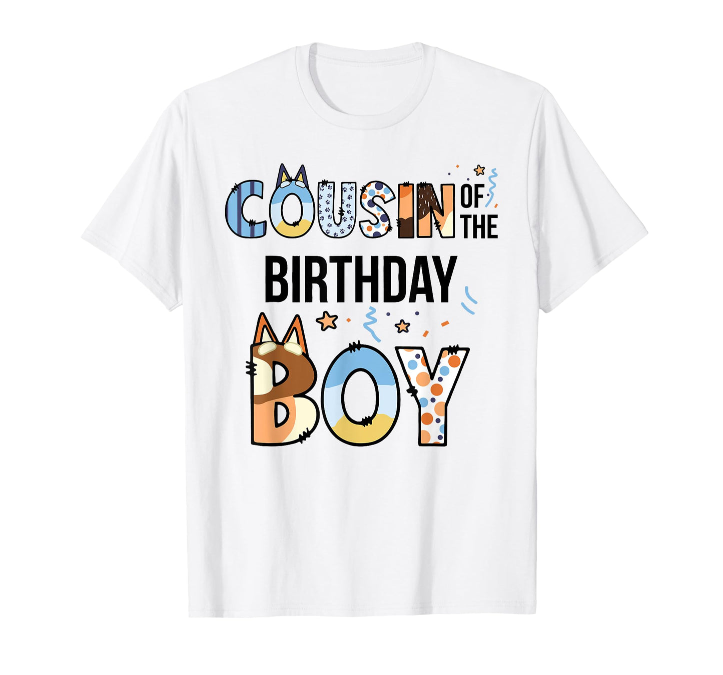 Cousin Of The Birthday Boy Party Blue Dog Lover Matching T-Shirt
