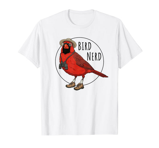 Red Cardinal Bird Nerd Funny Watching Birding Lover Watcher T-Shirt