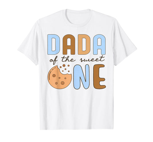 Dada Of The Sweet One Cookies and Milk 1st Birthday Family T-Shirt
