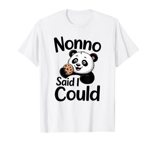 Funny Nonno Said I Could Sweet Panda Toddler Grandpa T-Shirt