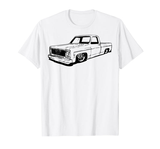 Vintage 73-87 Mini C10 Truck Slammed Graphic Dad Gag Father T-Shirt