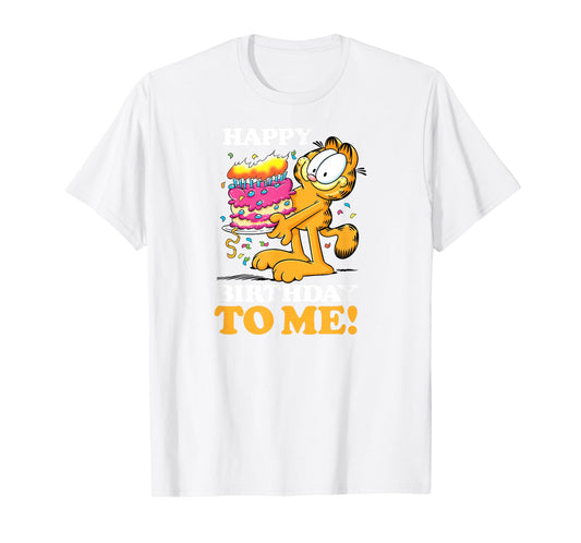 Garfield - Happy Birthday To Me with Cake T-Shirt
