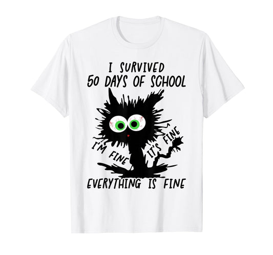 I Survived 50 Days Of School T-Shirt