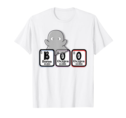 Boo Ghost Science Teacher Chemistry Scientist Costume Kids T-Shirt