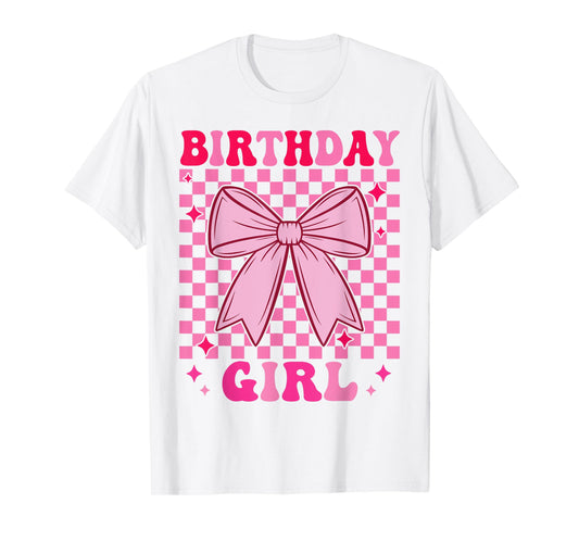 Birthday Girl Coquette Funny Birthday Girl Pink Coquette Bow T-Shirt