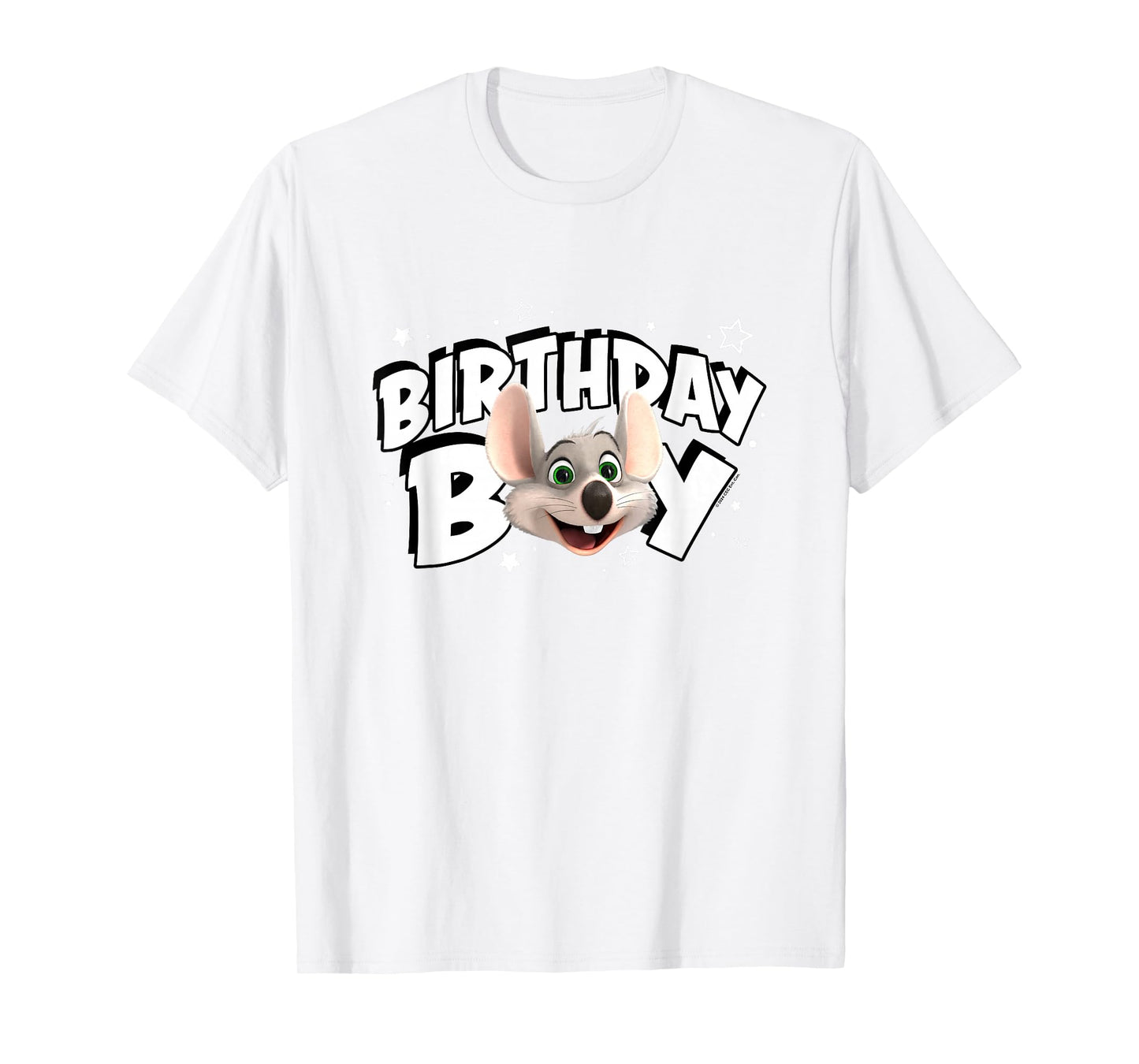 Chuck E. Cheese Birthday Boy Celebration Chuck Face Logo T-Shirt