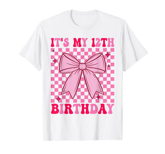 12th Coquette Themed Birthday Twelve Year Old Girl Bow T-Shirt