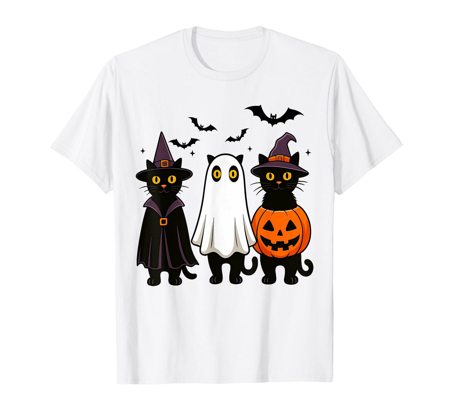 Witchy Cats and Ghostly Fun Spooky Halloween Costumes T-Shirt