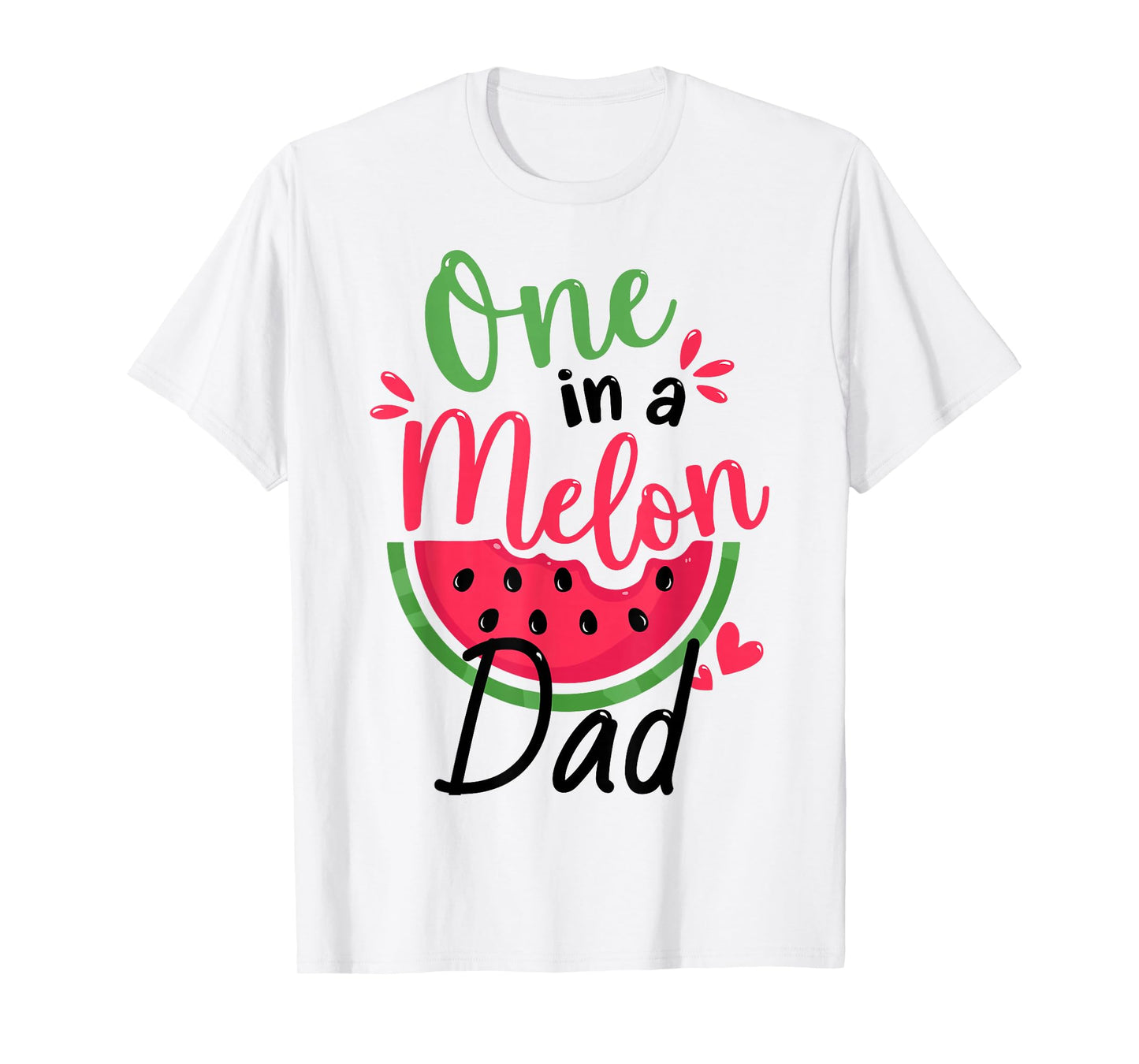 One in a Melon Dad 1st Birthday Party Family Matching T-Shirt