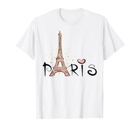 Eiffel Tower Paris Girls Guys Travel Holiday France Souvenir T-Shirt