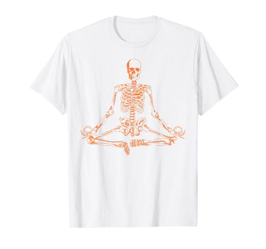 Halloween Meditating Skeleton Shirt | Funny Freaky Yoga Gift T-Shirt
