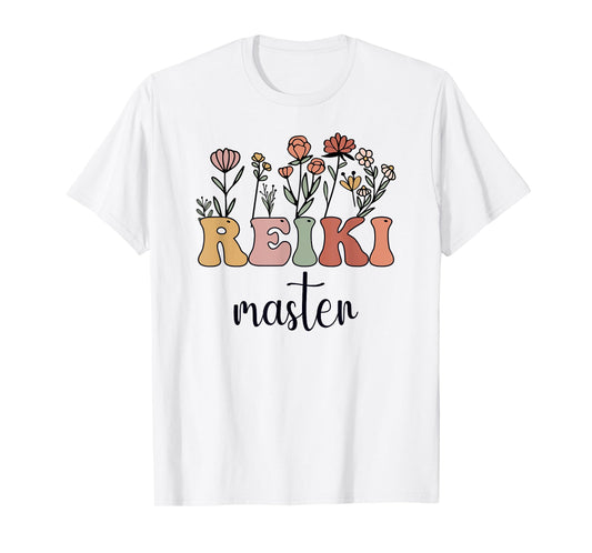 Reiki Master Wildflower Groovy Women T-Shirt