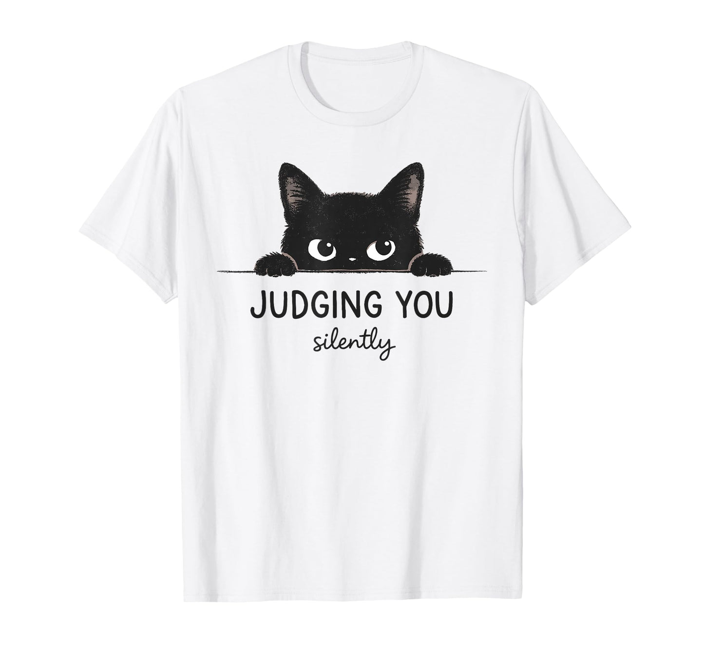 Funny Cat Shirt Judging You Silently Retro Vintage Kitty T-Shirt