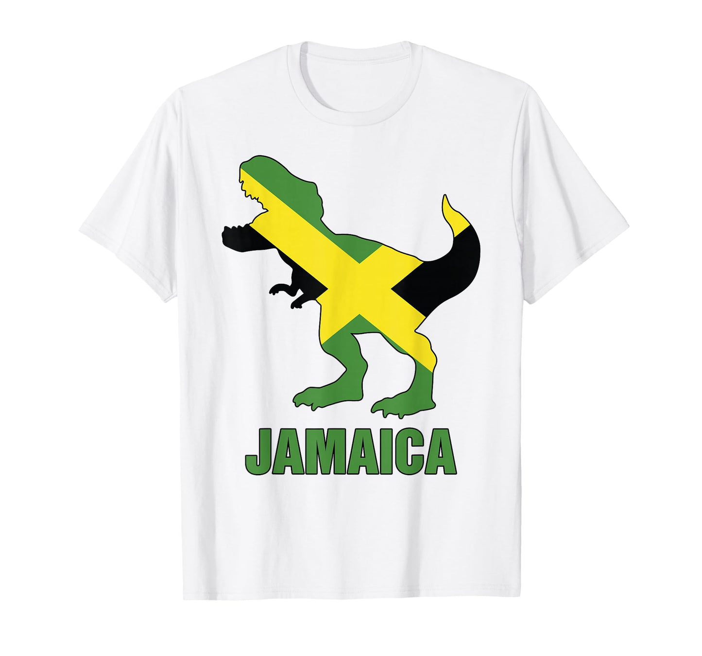 Jamaica-Shirt Boys T-Rex Jamaican Flag Toddler Kids T-Shirt
