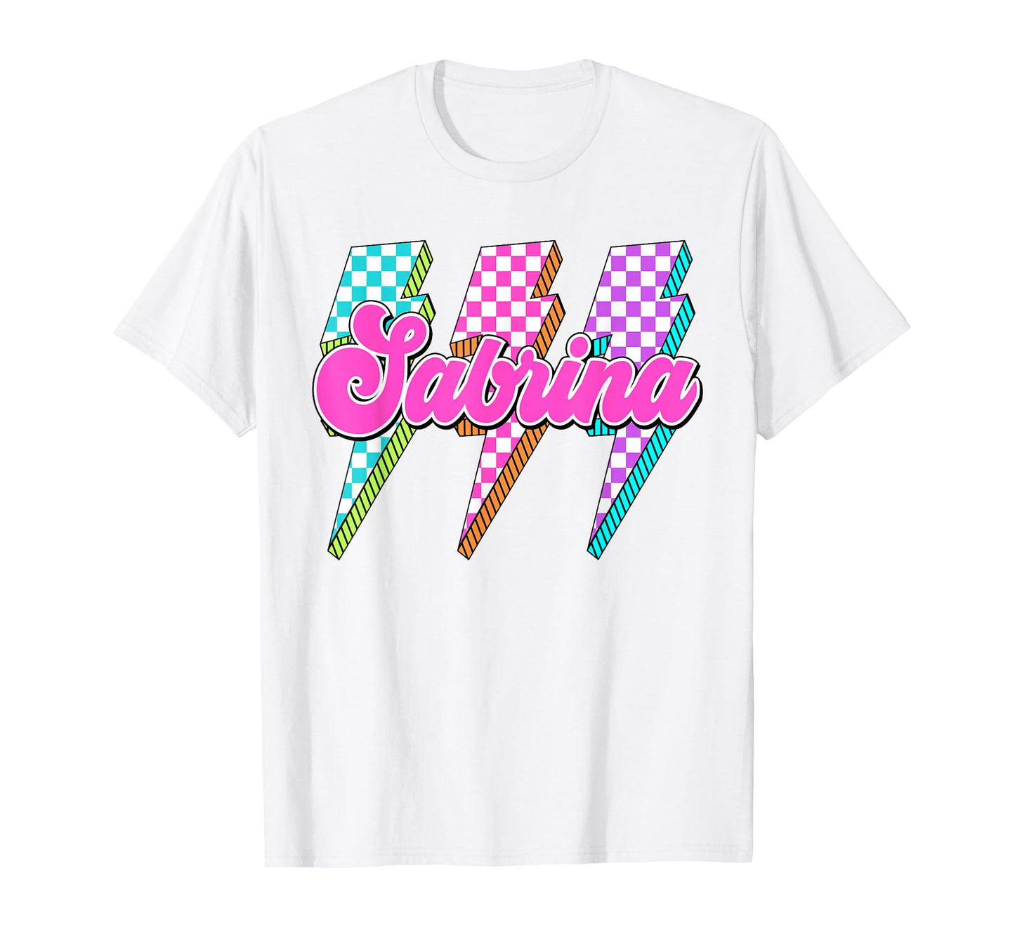 Sabrina Checkered I Love Sabrina 80's Vintage T-Shirt
