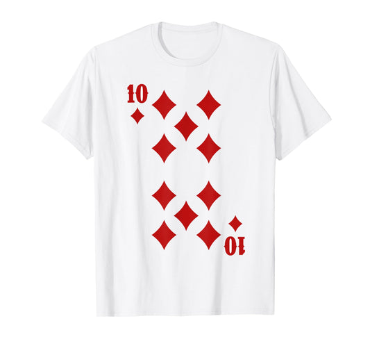 10 of Diamonds Playing Cards Halloween Group Matching T-Shirt
