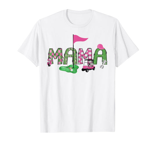 Golf Mama Pink Hole in One Golf 1St Birthday Girl T-Shirt