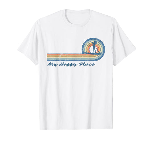 Paddleboard SUP Girl My Happy Place Stand Up Paddle Board T-Shirt