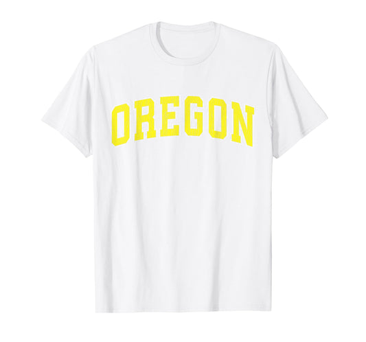 Vintage Oregon OR Men Oregon OR Women Classic Retro Yellow T-Shirt