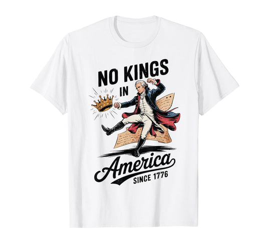 Alexander Hamilton No Kings America Funny 4th July Kids Men T-Shirt