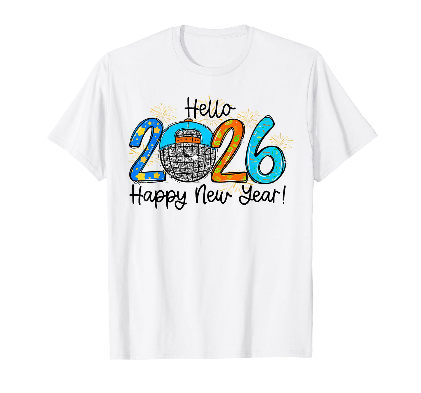 Hello 2026 Happy New Year Party Boys Kids Toddlers T-Shirt