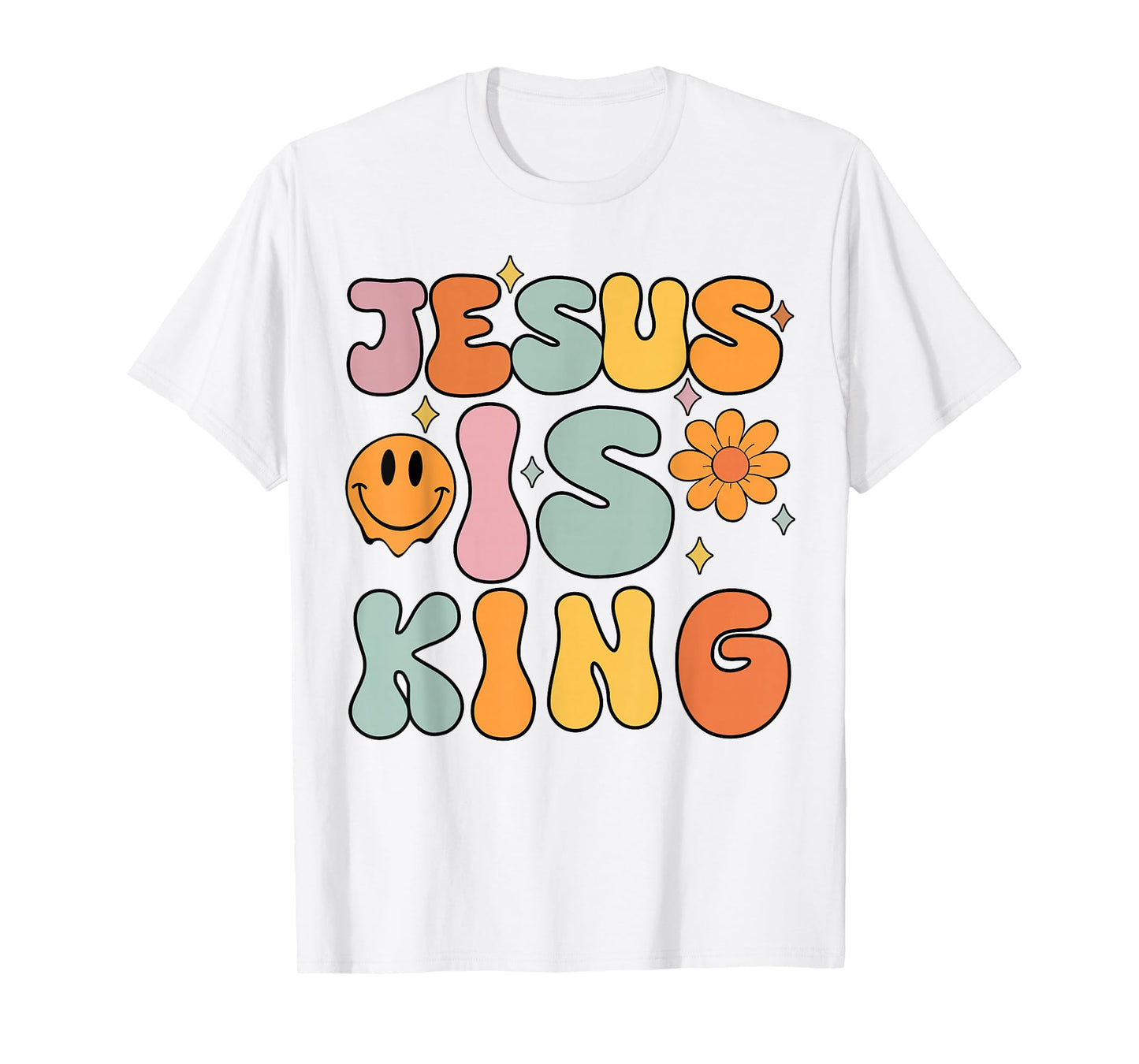 Jesus is King Cute Christian Teen Girls Religious Faith Gift T-Shirt