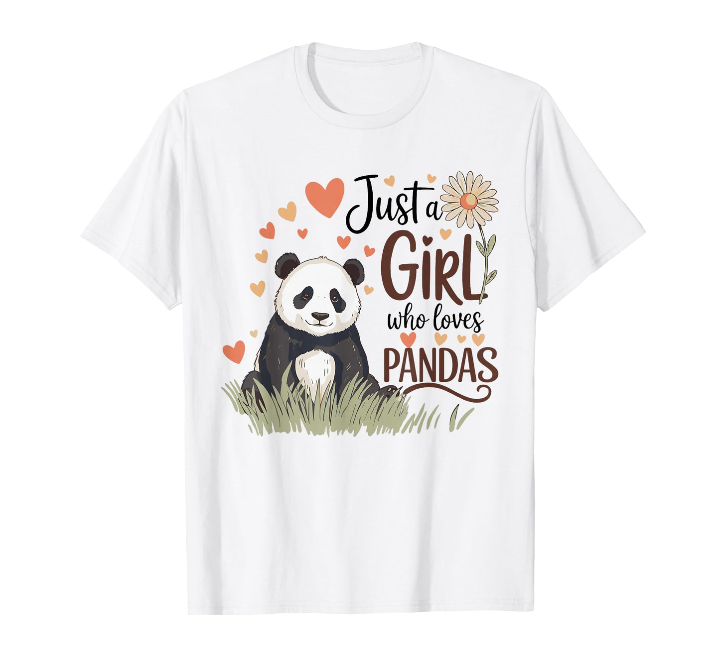 Just a Girl Who Loves Pandas Cute for Girls Women T-Shirt