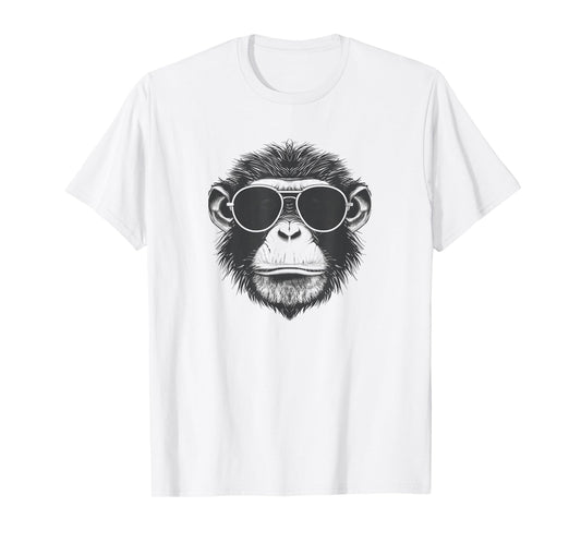 Cute Aviator Monkey for Men Women Girl Boy Funny Animal T-Shirt