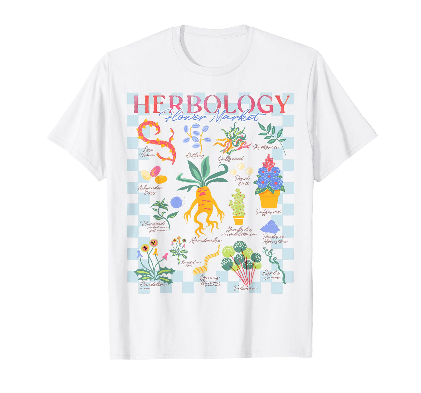 Harry Potter Herbology Flower Market Mandrake Magical Plants T-Shirt