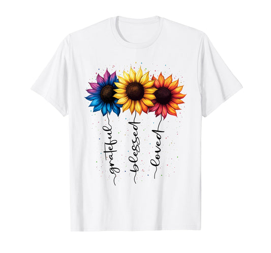 Sunflowers Inspiration Floral Flower Motivation Flowers T-Shirt