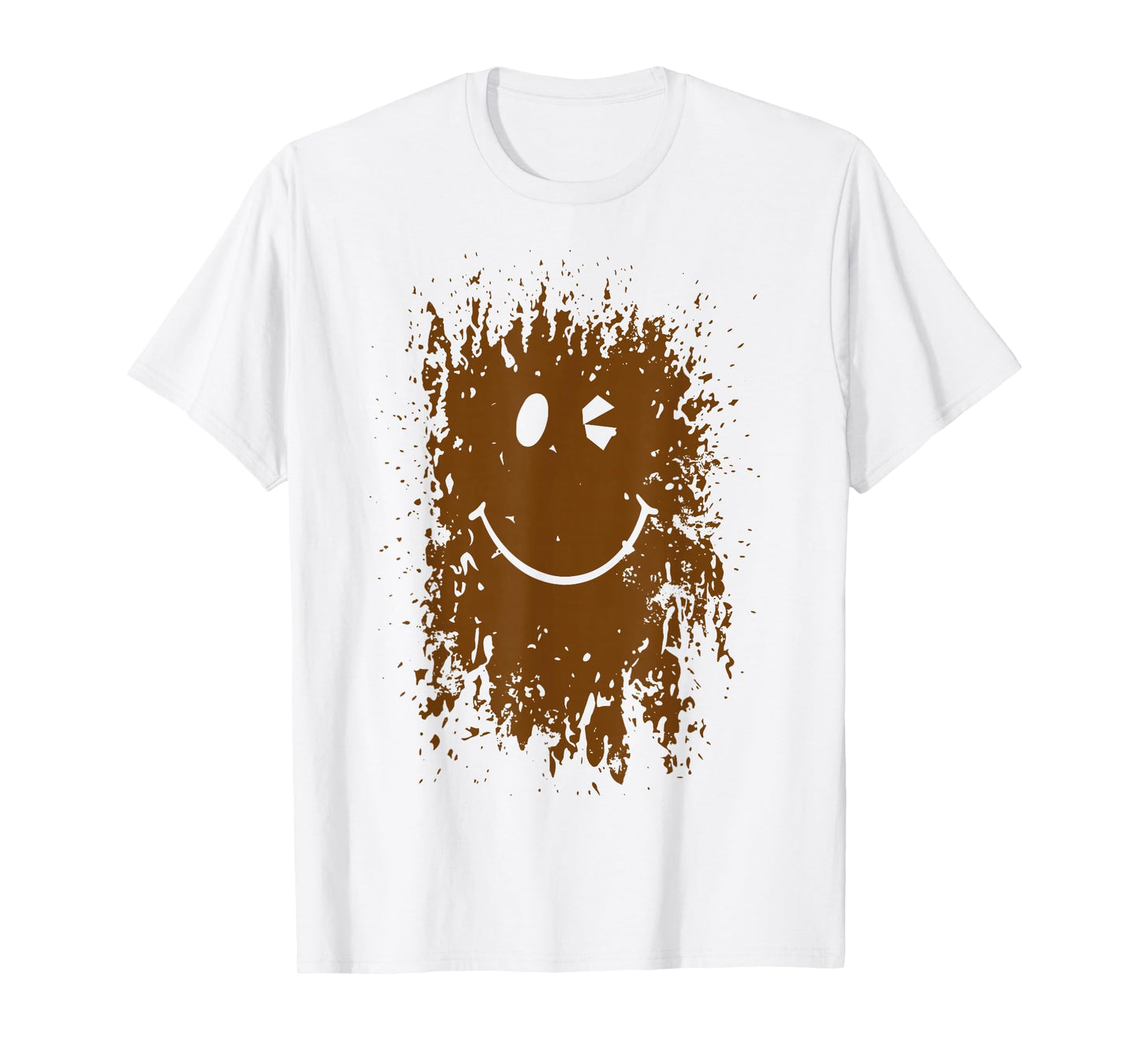 Funny Splash Mud Splatter Face Run Forest Gump T-Shirt