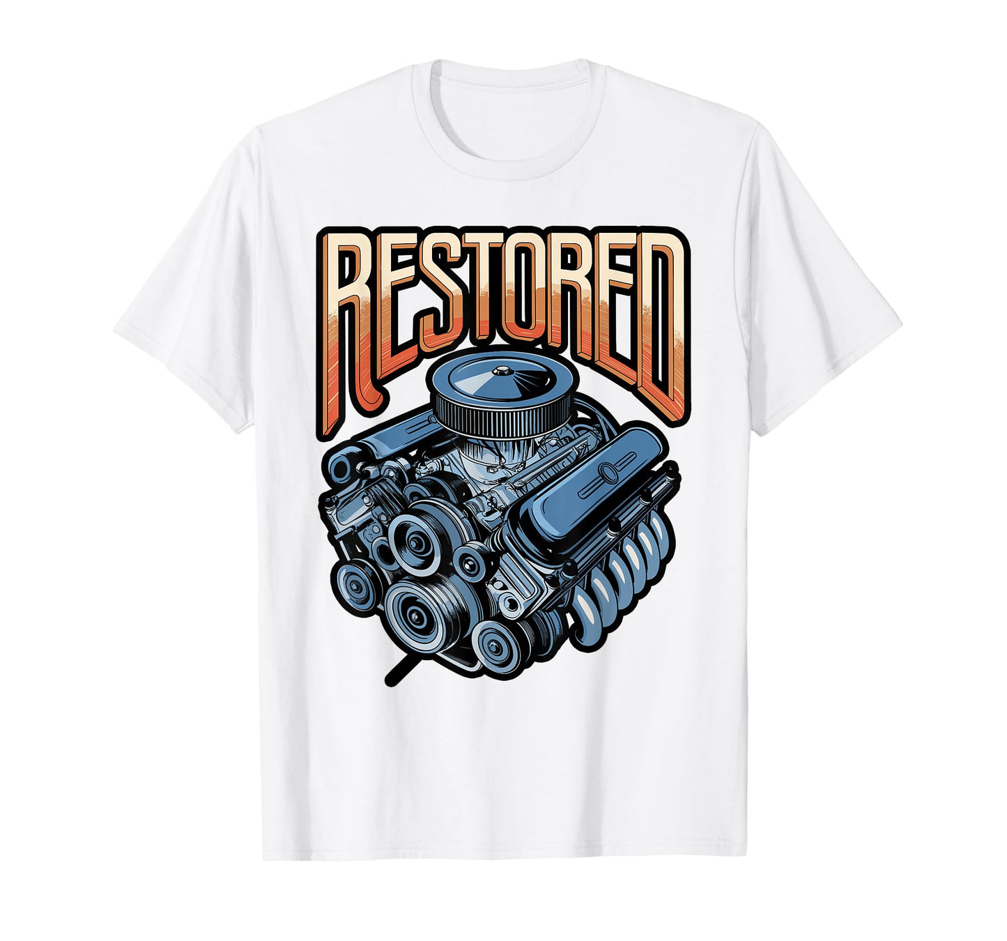 Restored Psalms 23:3 Faith Engine Art T-Shirt