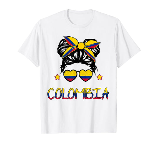 Girls Colombian Flag Kids Hispanic Heritage Month Colombia T-Shirt