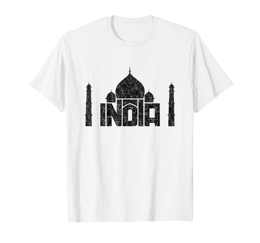 India Nice Taj Mahal in Agra Funny Typography Souvenir Gift T-Shirt
