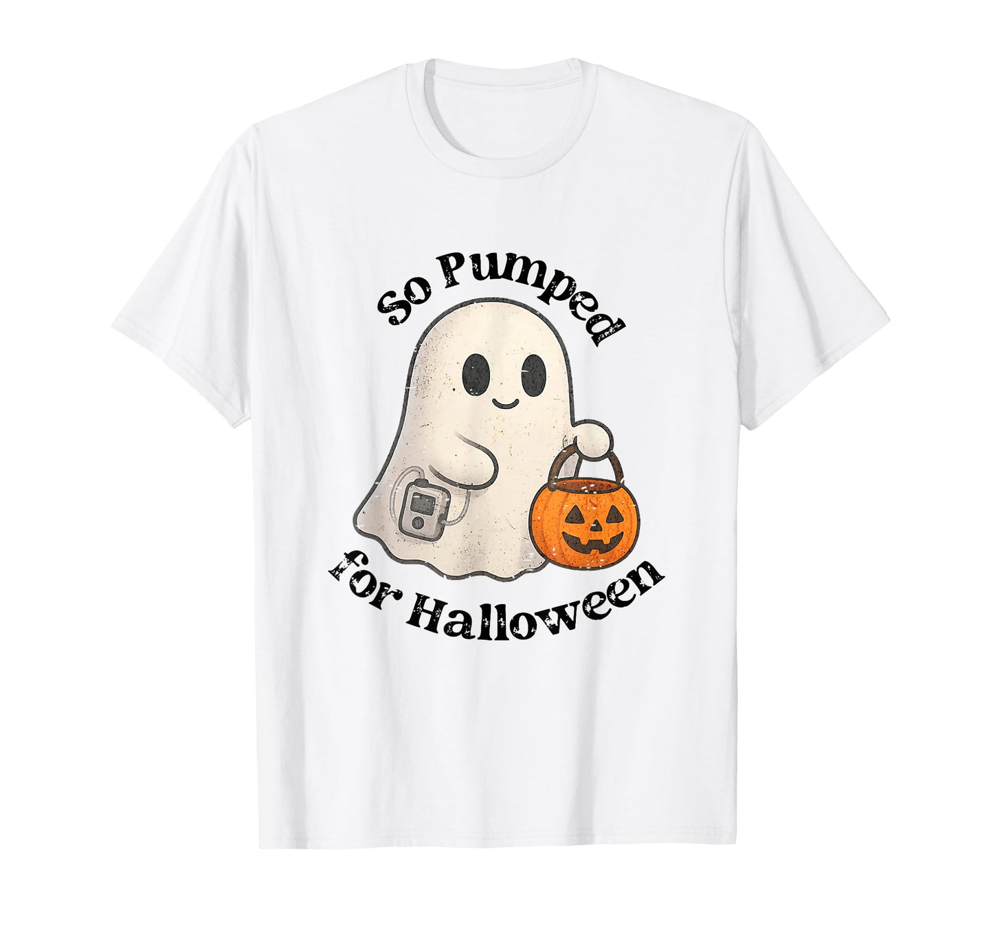 So Pumped Halloween T1D Cute Ghost Type 1 Diabetes Awareness T-Shirt