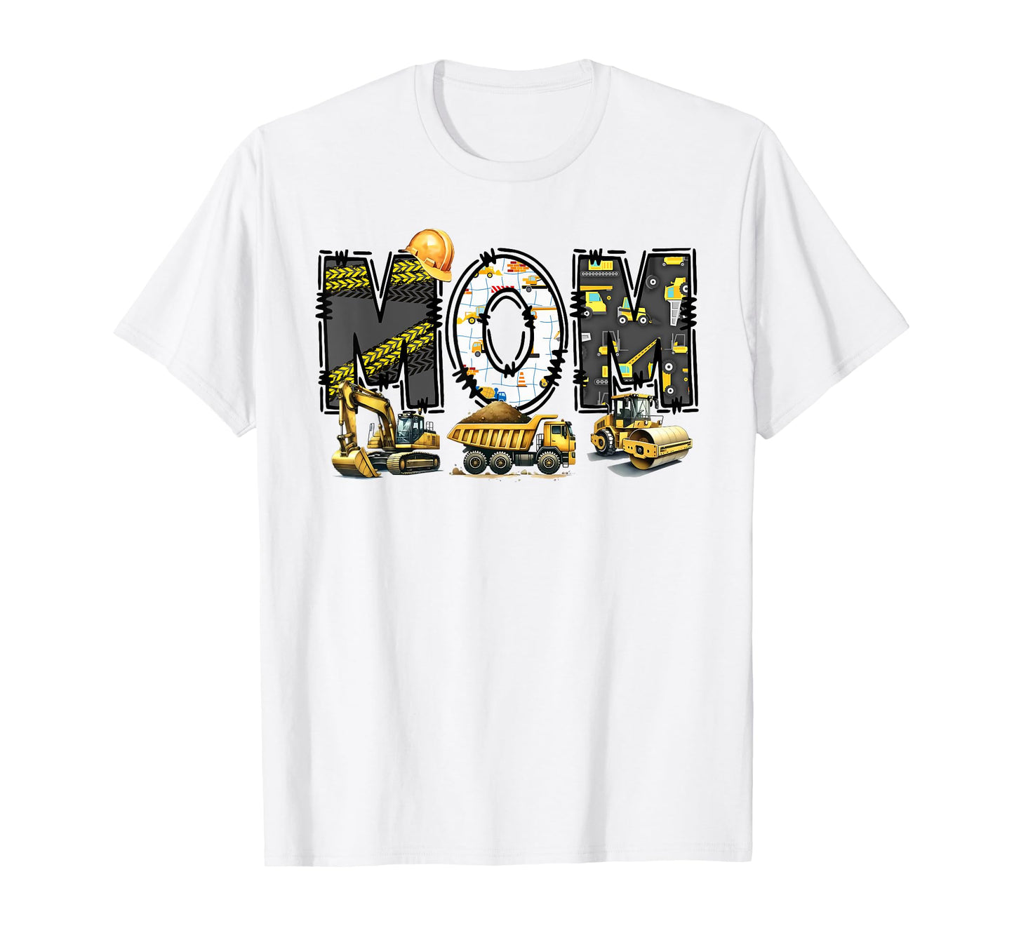 Funny Mom Construction Excavator Kids Matching Family T-Shirt