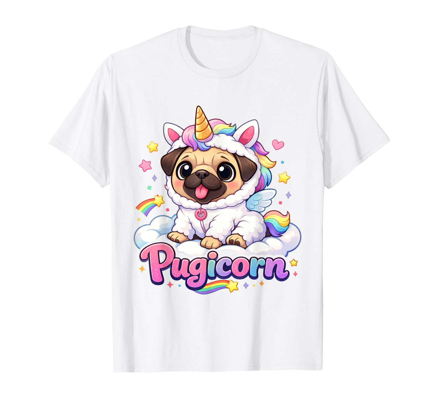 Pugicorn Funny Pug Unicorn Dog T-Shirt