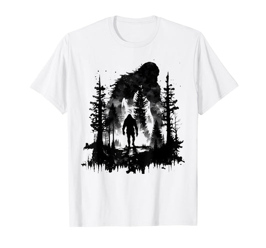 Bigfoot Sasquatch In The Forest For Men Women Kids T-Shirt
