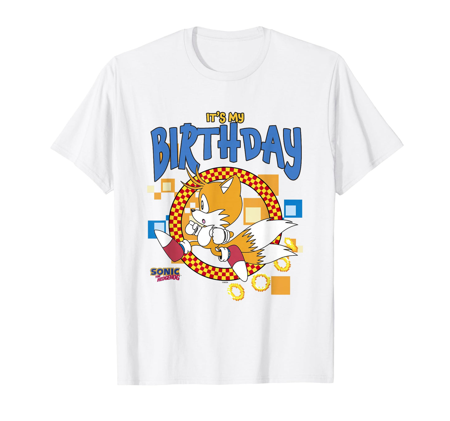 Sonic The Hedgehog Birthday It's My B-Day Tails T-Shirt