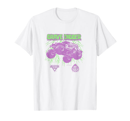 Monster Jam Grave Digger Green Lightning T-Shirt